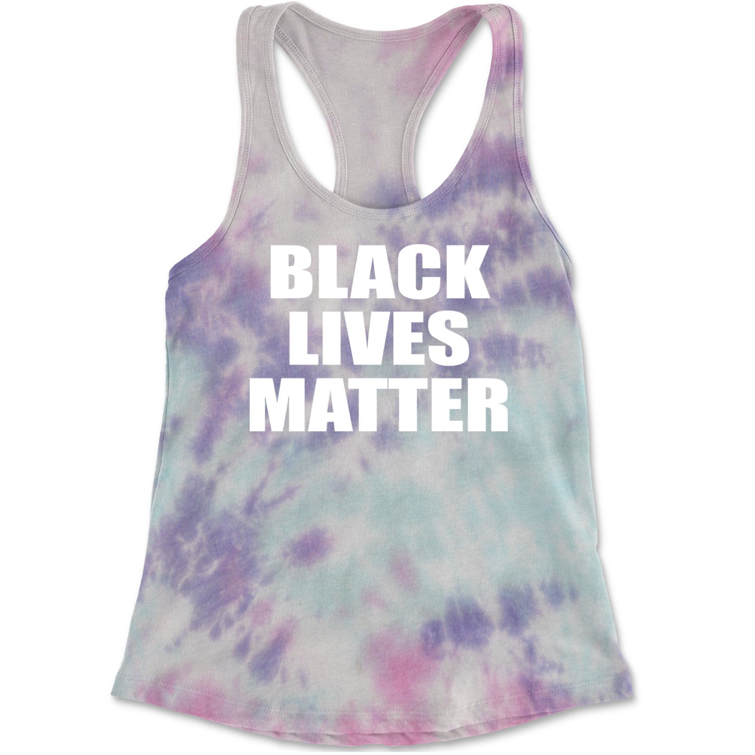 Black Lives Matter BLM Racerback Tank Top for Women Cotton Candy