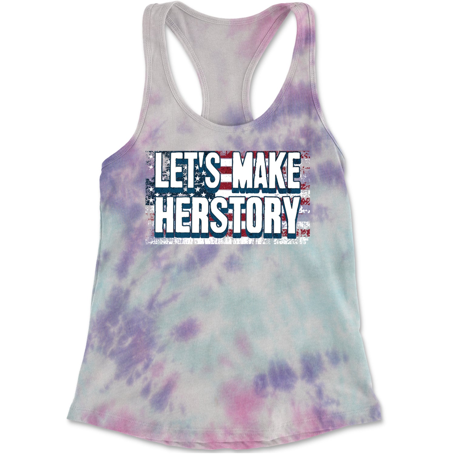 Lets Make Herstory - Support Kamala Harris For President 2024 Racerback Tank Top for Women Cotton Candy