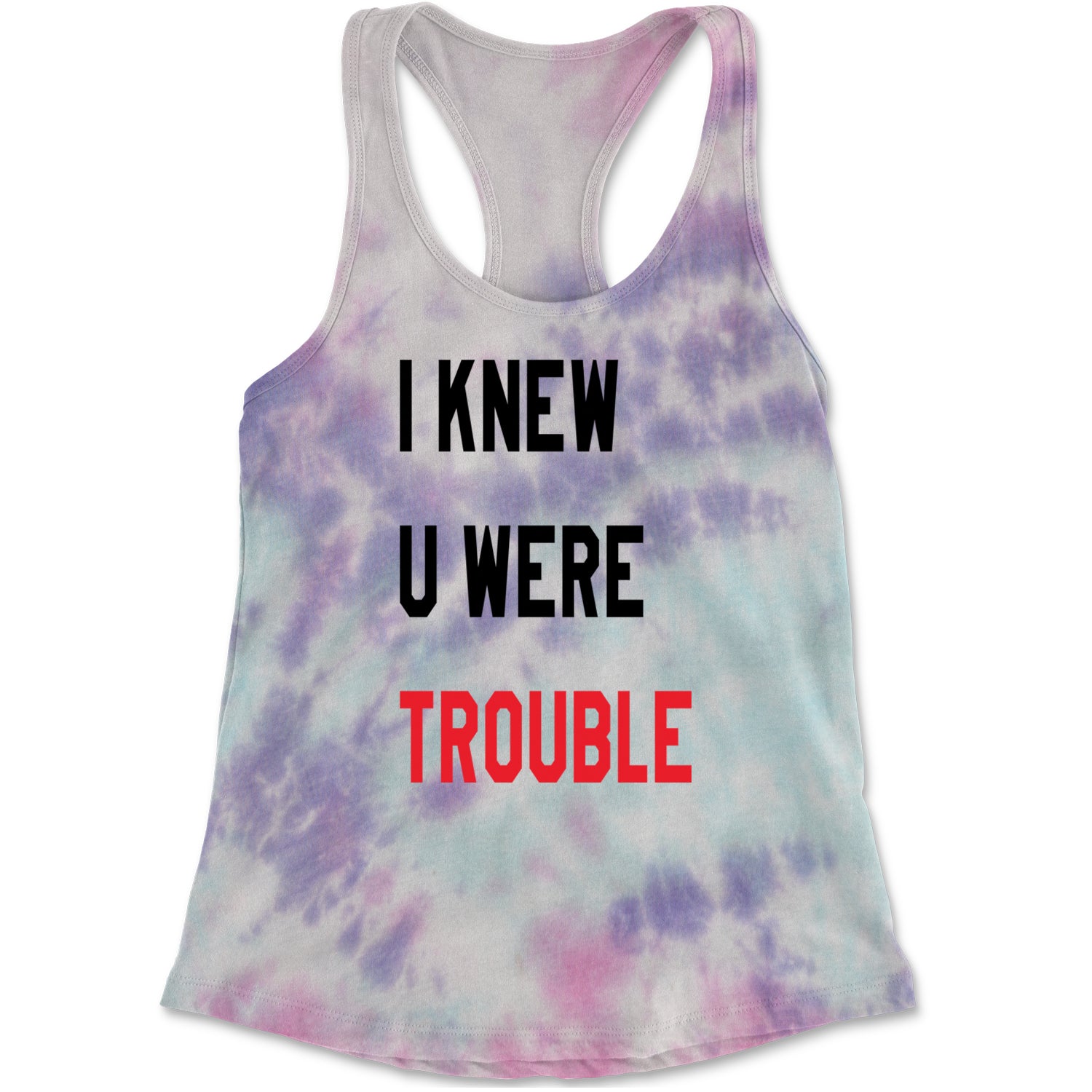 I Knew You Were Trouble New TTPD Era Racerback Tank Top for Women Cotton Candy