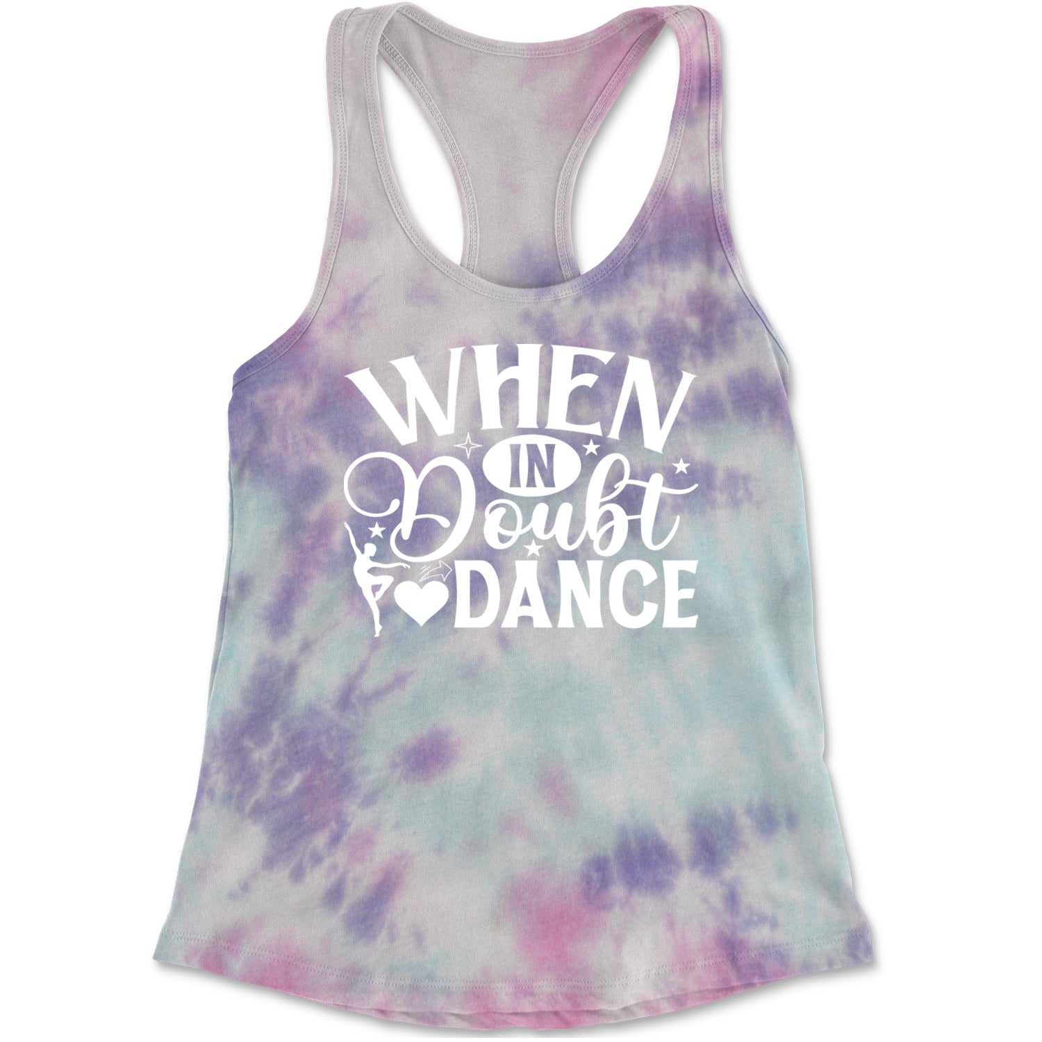 When In Doubt, Dance Racerback Tank Top for Women Cotton Candy