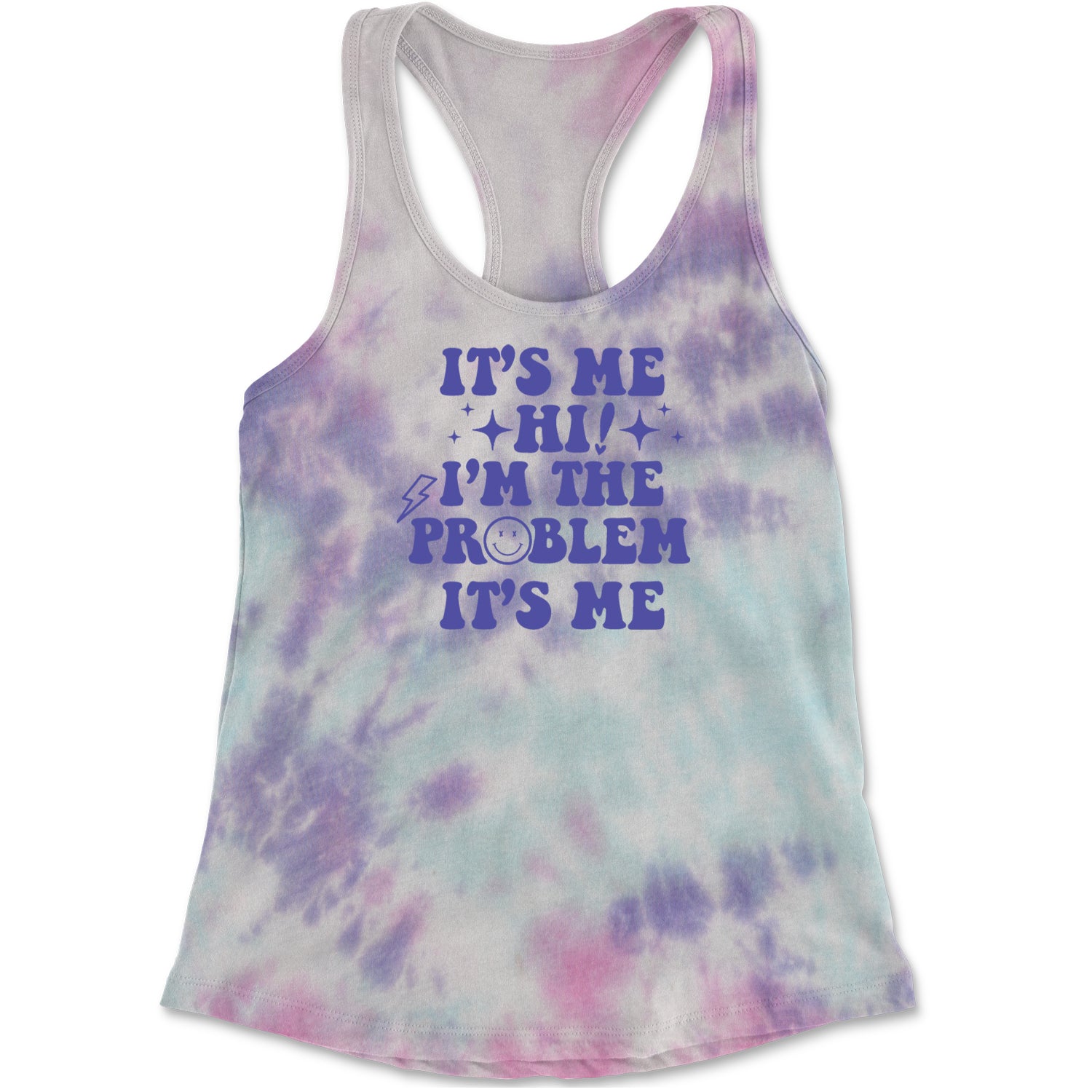 It's Me Hi I'm The Problem Racerback Tank Top for Women Cotton Candy