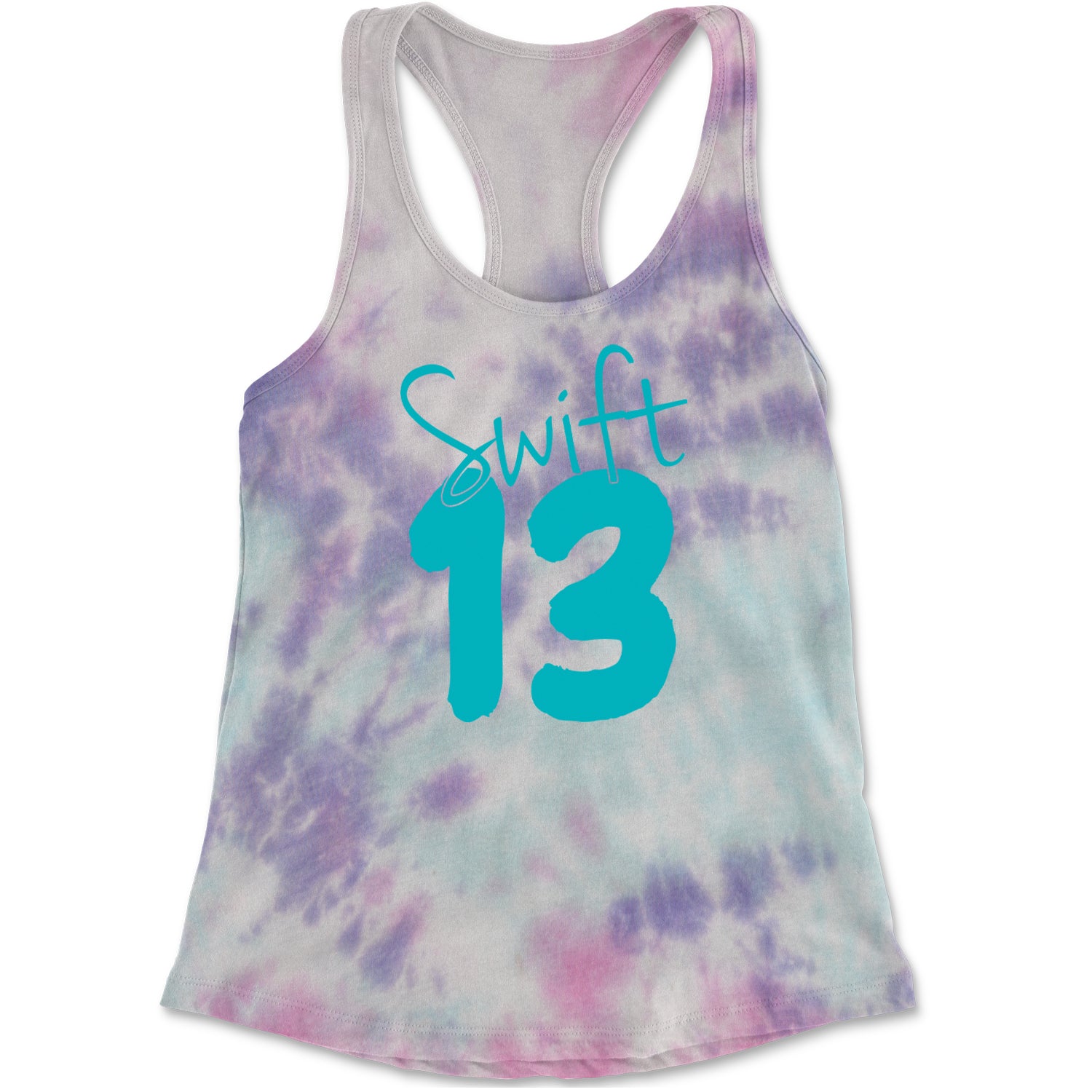 13 Swift 13 Lucky Number Era TTPD Racerback Tank Top for Women Cotton Candy