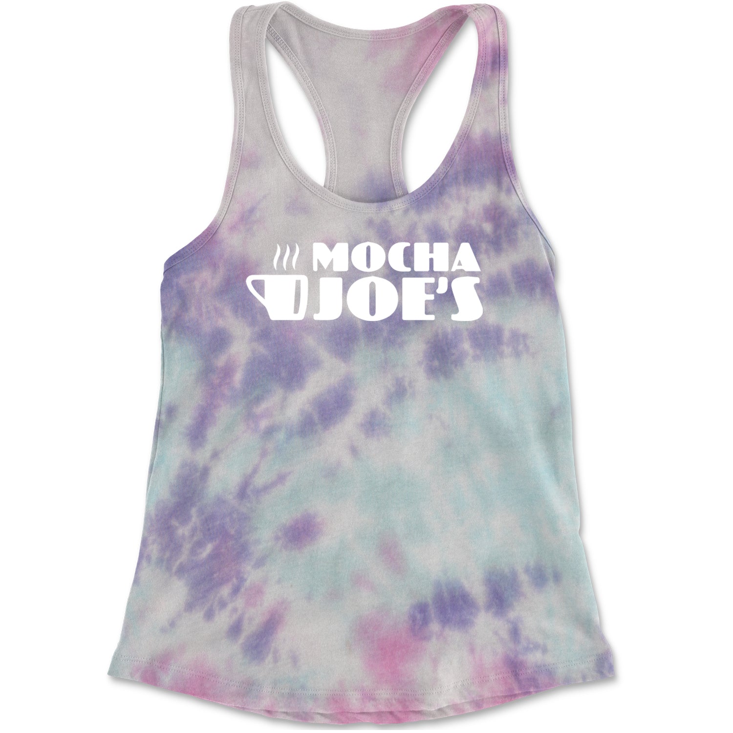 Mocha Joe's Enthusiastic Coffee Racerback Tank Top for Women Cotton Candy