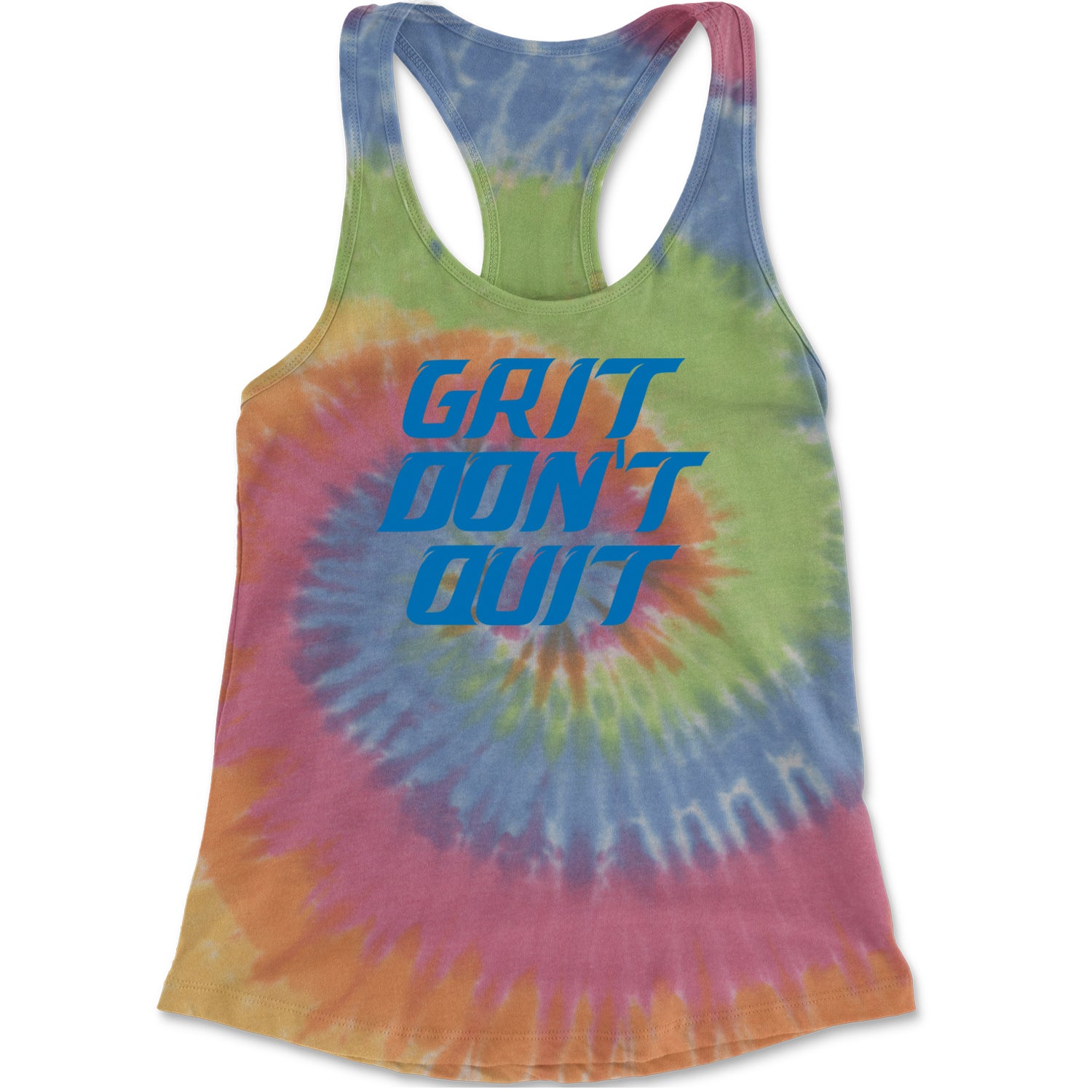 Grit Don't Quit Detroit Grit Racerback Tank Top for Women Eternity