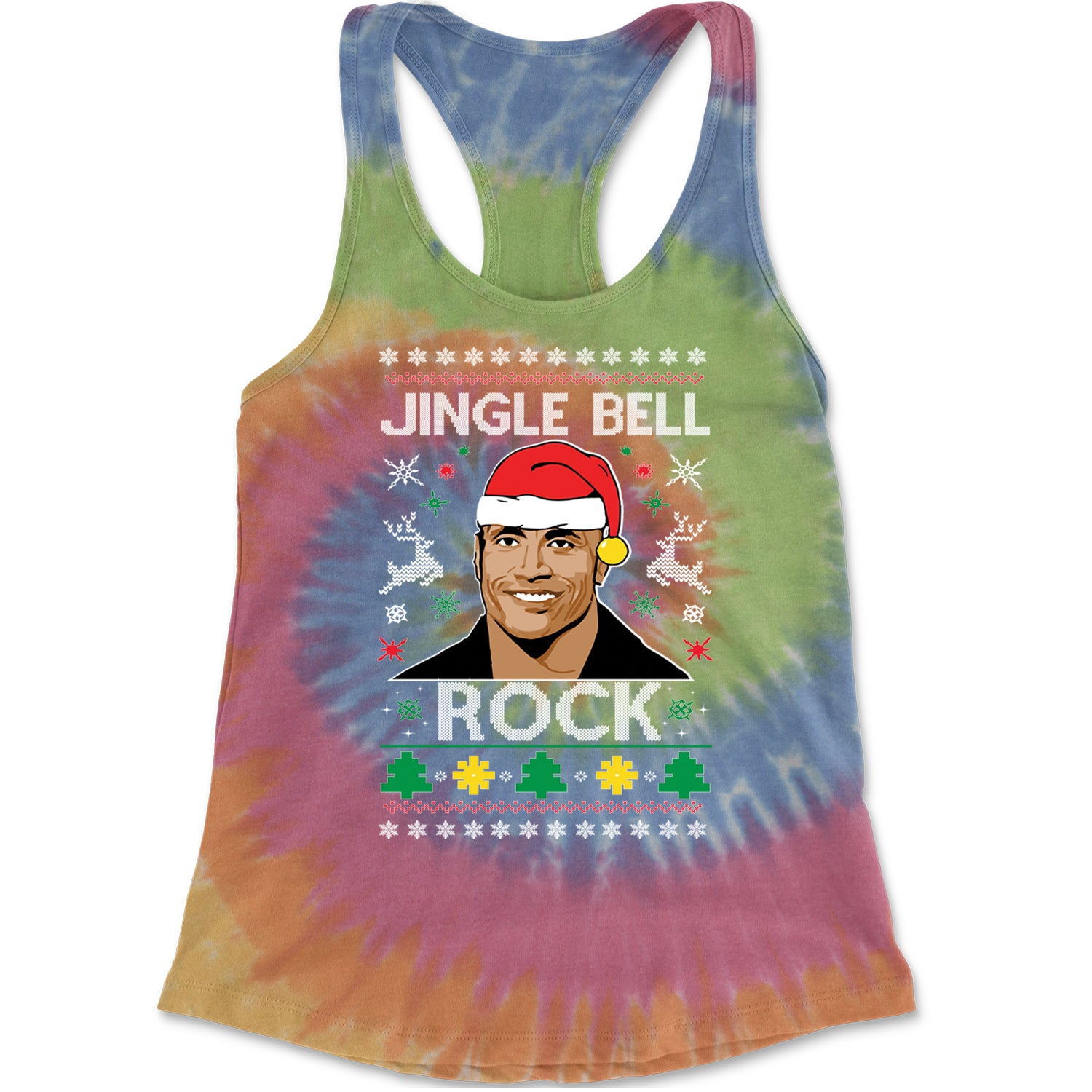 Jingle Bell Rock Ugly Christmas Racerback Tank Top for Women Eternity