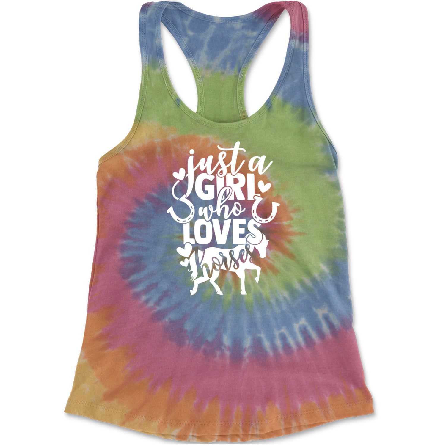 Just A Girl Who Loves Horses Racerback Tank Top for Women Eternity