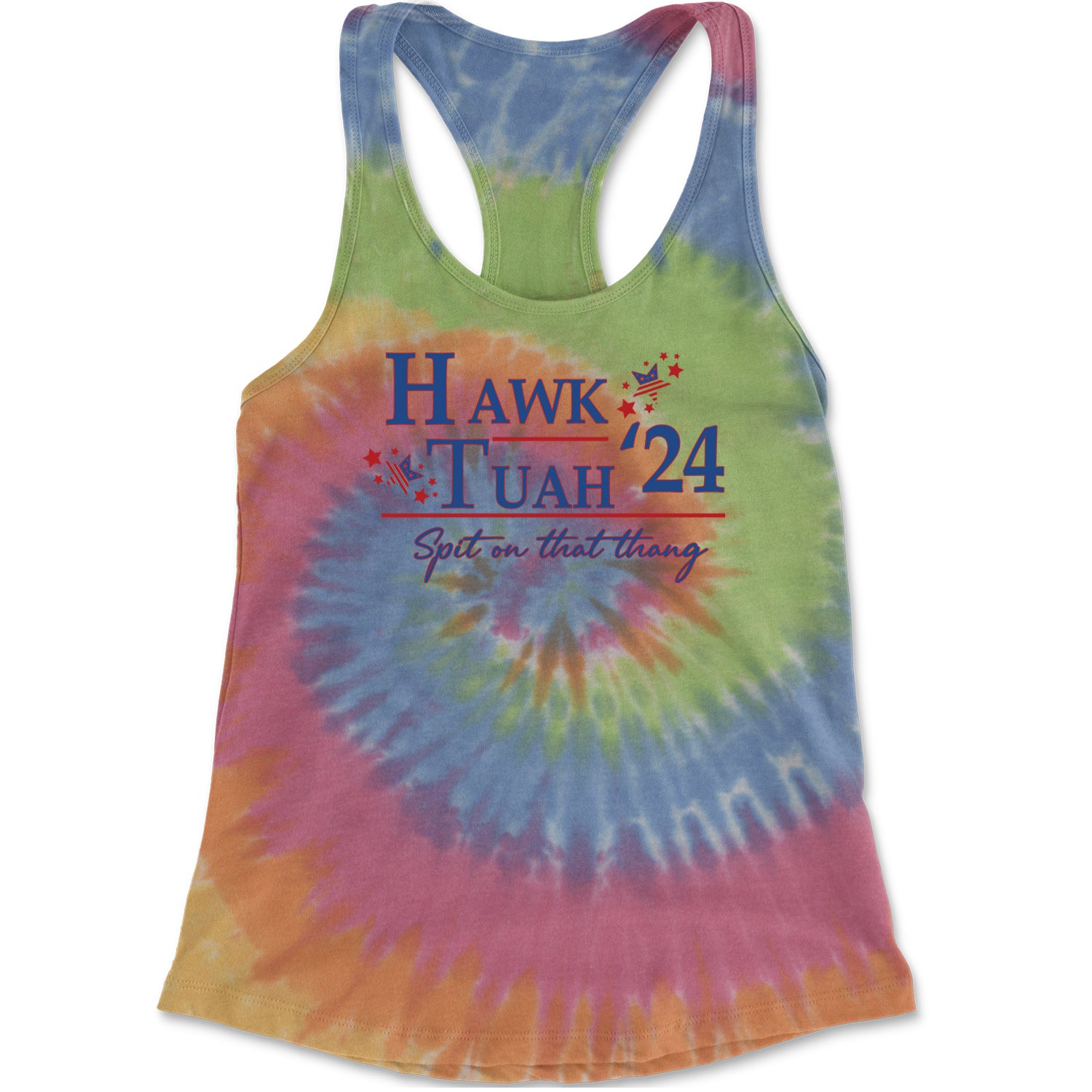 Vote For Hawk Tuah Spit On That Thang 2024 Racerback Tank Top for Women Eternity