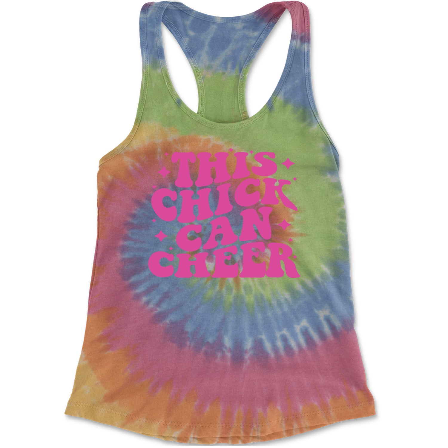 This Chick Can Cheer Racerback Tank Top for Women Eternity