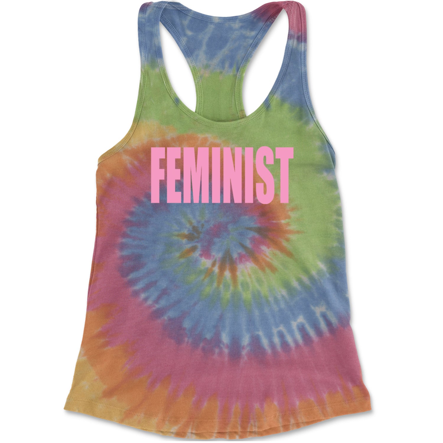 Feminist (Pink Print) Racerback Tank Top for Women Eternity