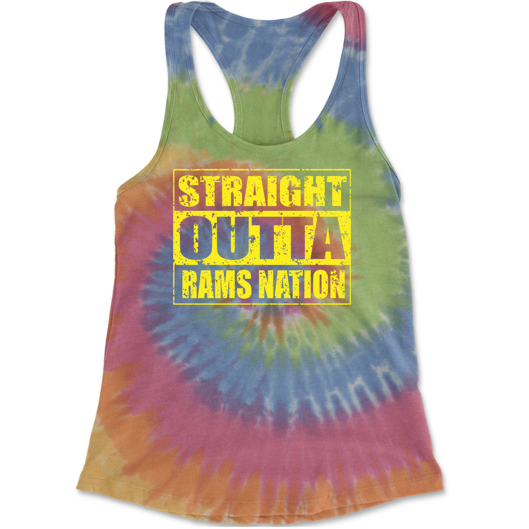 Straight Outta Rams Nation   Racerback Tank Top for Women Eternity