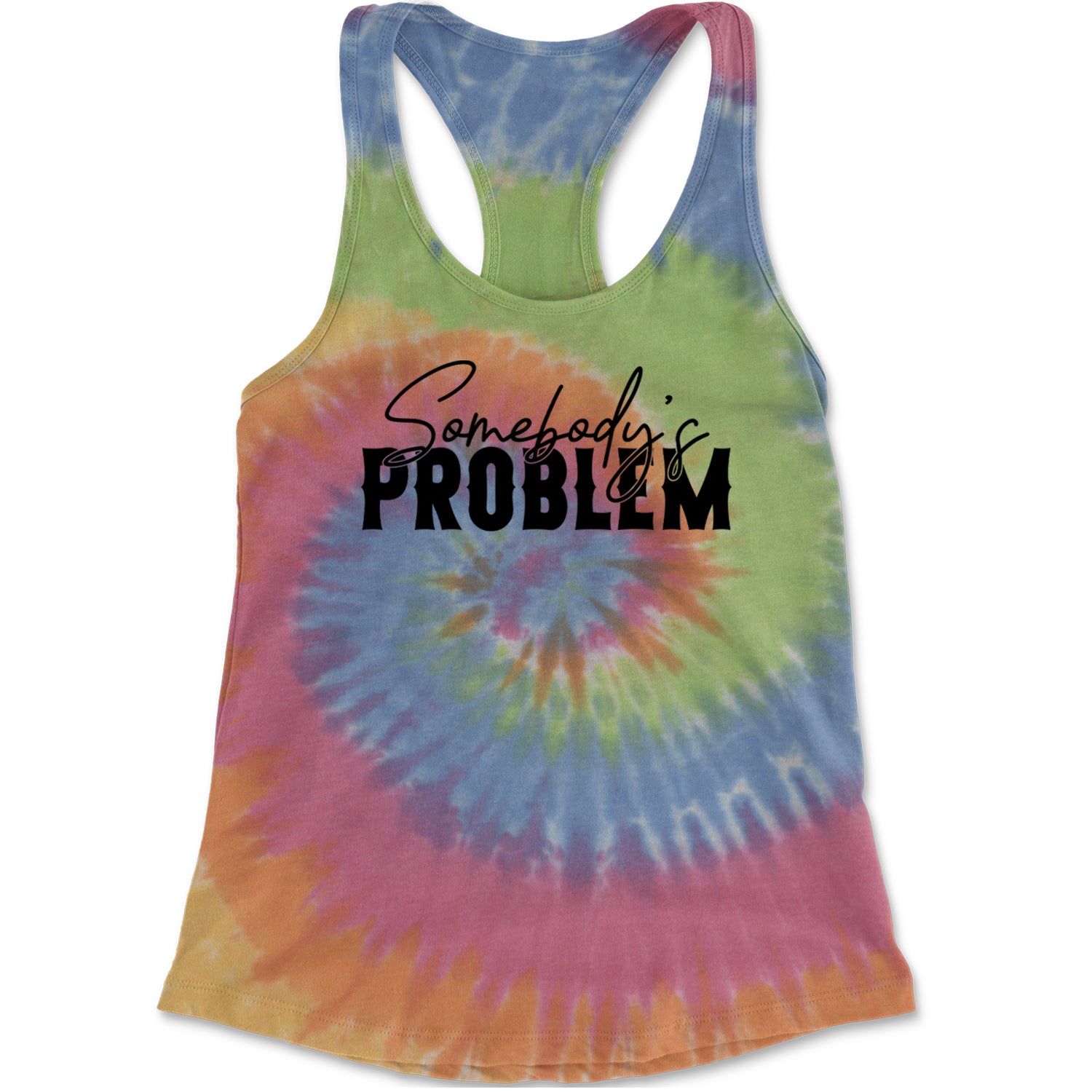 Somebody's Problem Country Music Western Racerback Tank Top for Women Eternity