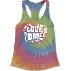 Love To Dance Racerback Tank Top for Women Eternity