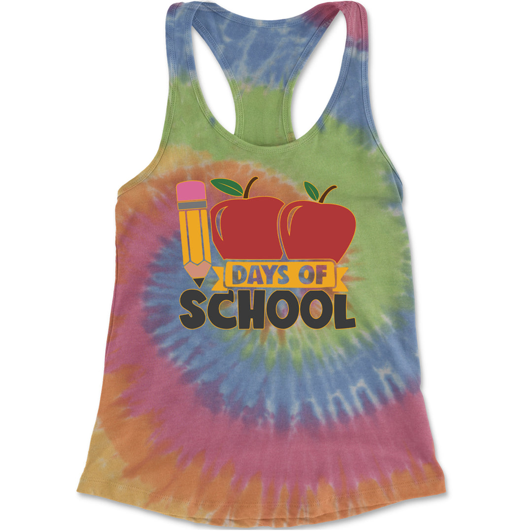 100 Days Of School Apple Pencil Racerback Tank Top for Women Eternity