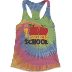 100 Days Of School Apple Pencil Racerback Tank Top for Women Eternity