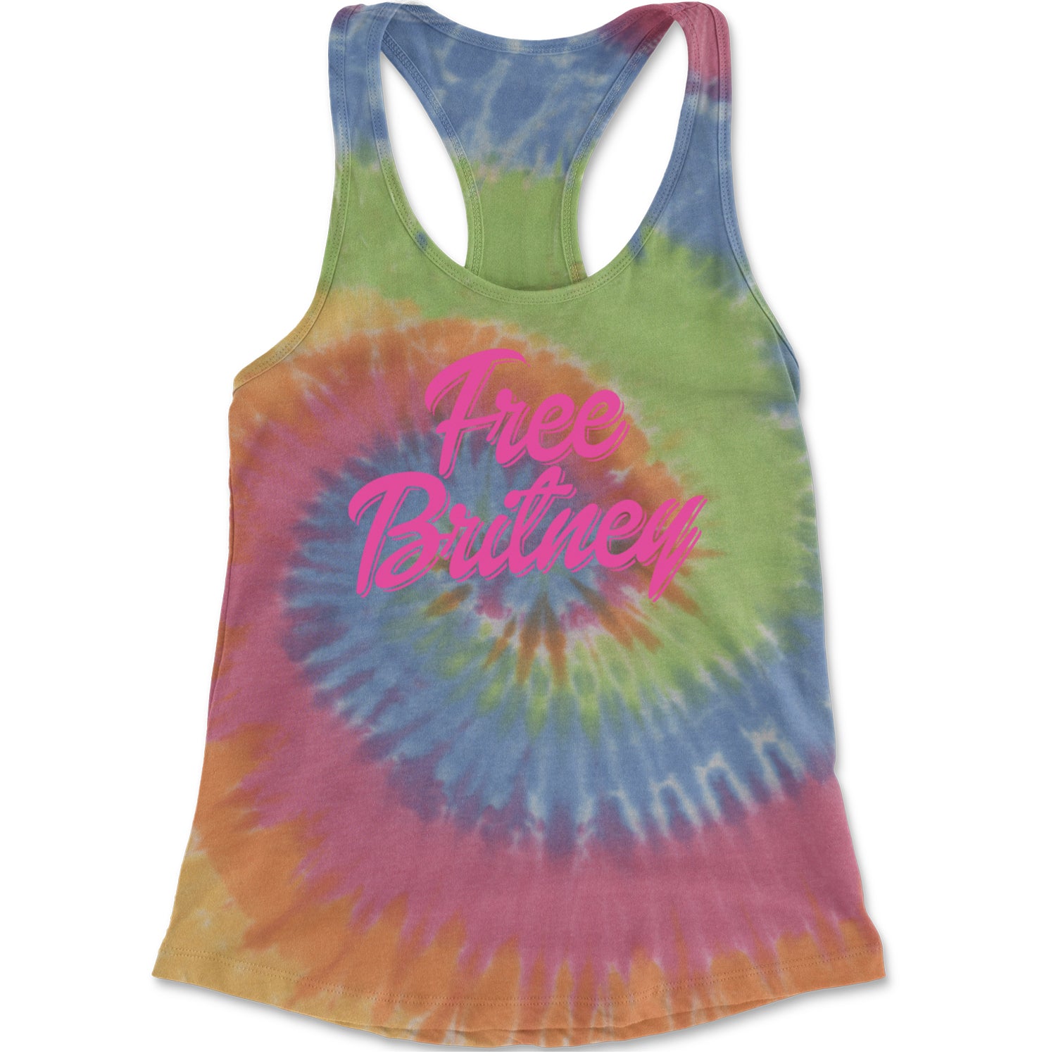 Pink Free Britney Racerback Tank Top for Women Eternity