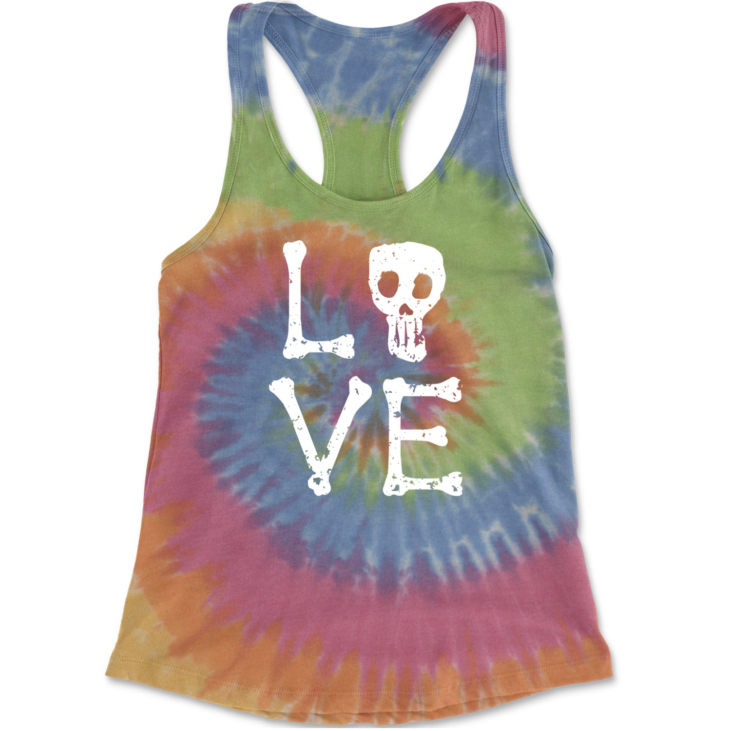 Love Skeleton Bones Racerback Tank Top for Women Eternity