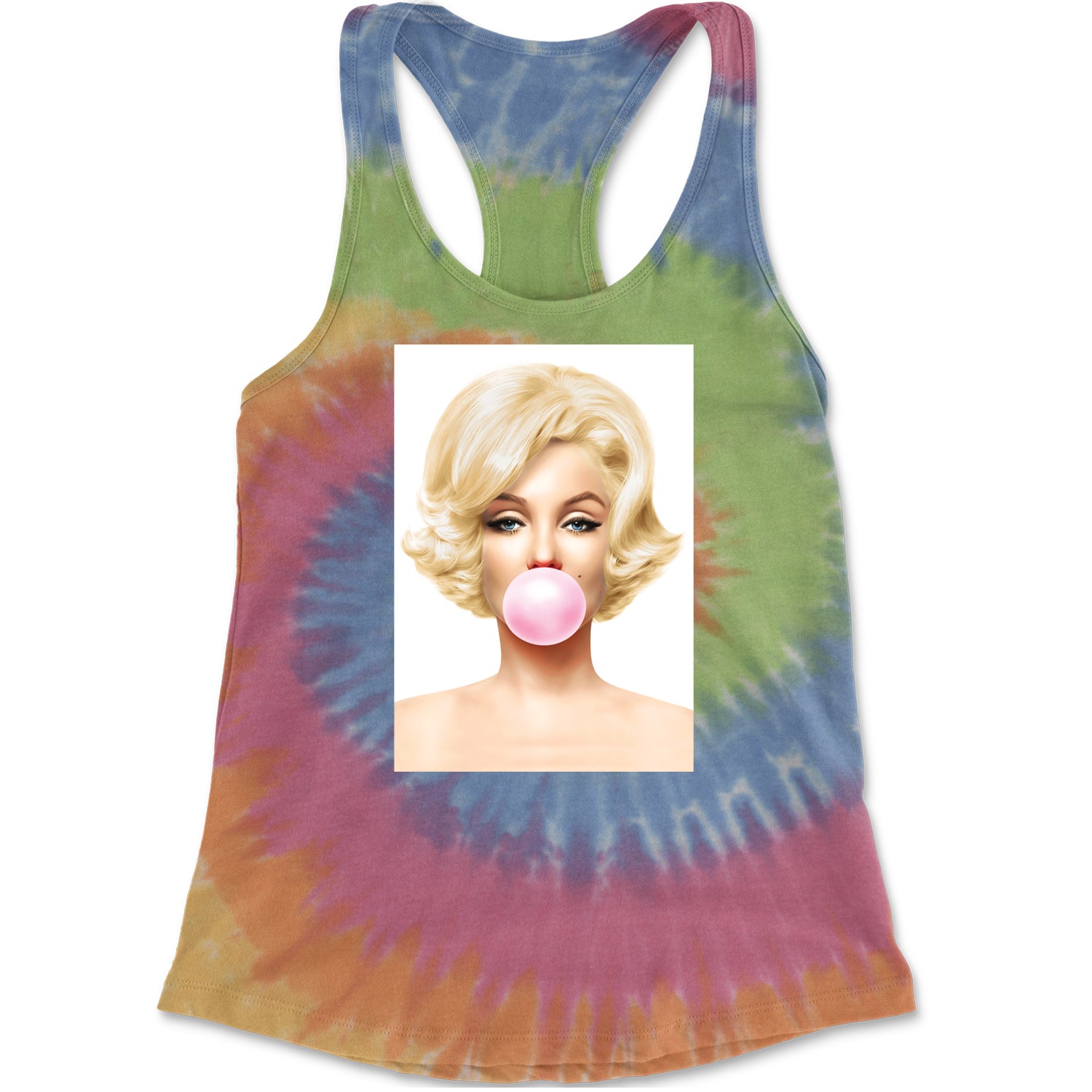 Ms. Monroe Pink Bubble Gum American Icon Racerback Tank Top for Women Eternity