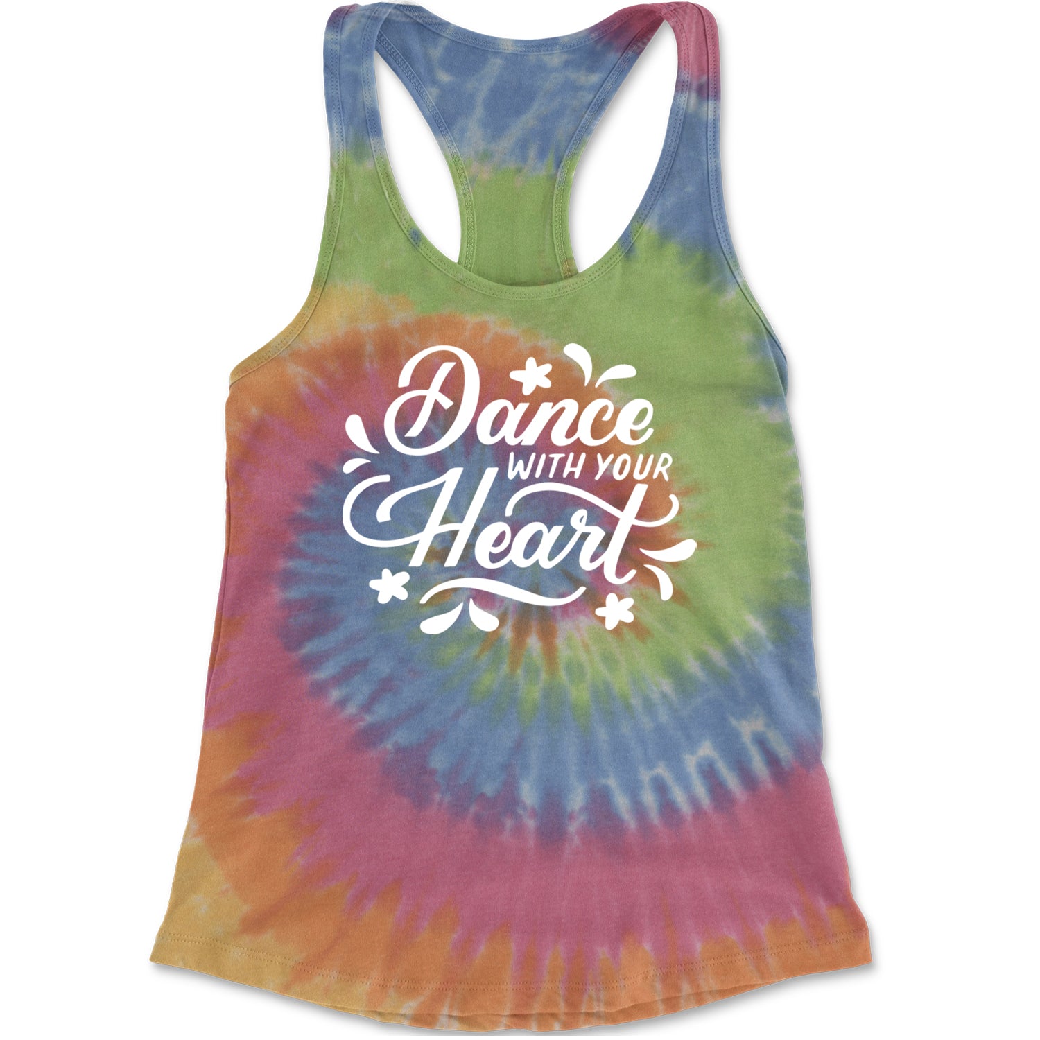 Dance With Your Heart Racerback Tank Top for Women Eternity