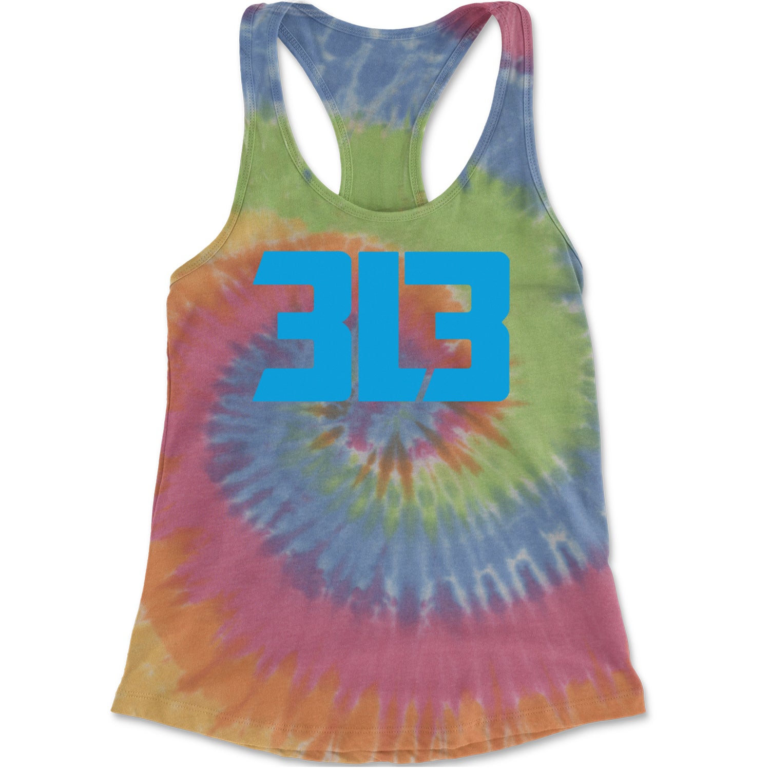 3L3 From The 313 Detroit Football Racerback Tank Top for Women Eternity