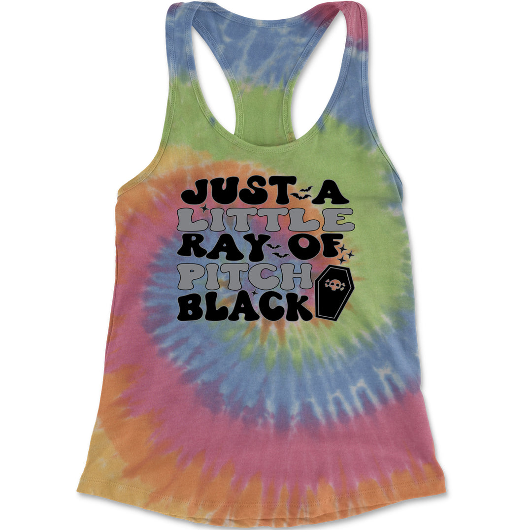 Just A Little Ray of Pitch Black Racerback Tank Top for Women Eternity