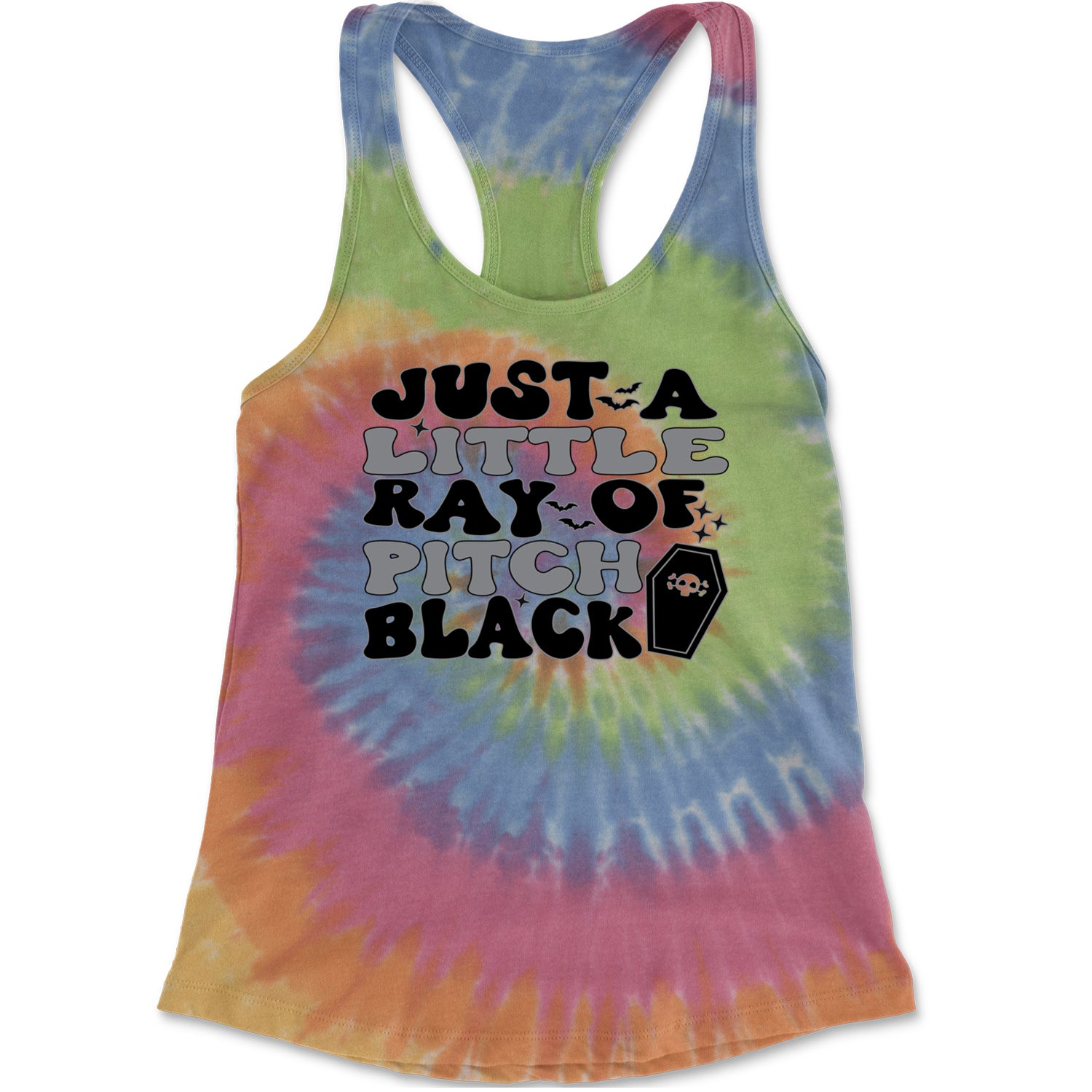 Just A Little Ray of Pitch Black Racerback Tank Top for Women Eternity