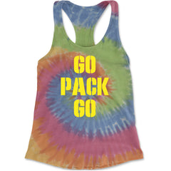Go Pack Go Green Bay Racerback Tank Top for Women Eternity