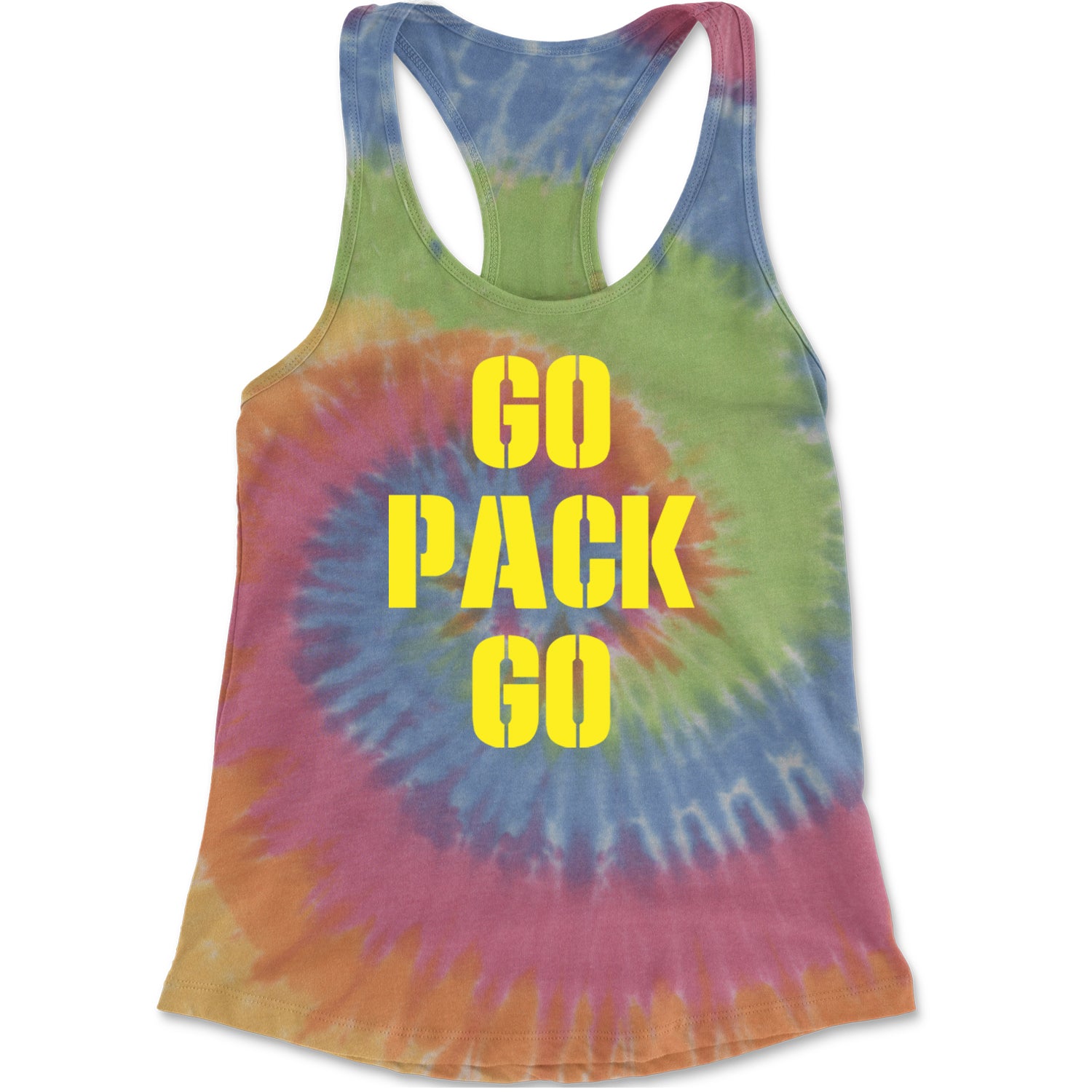 Go Pack Go Green Bay Racerback Tank Top for Women Eternity