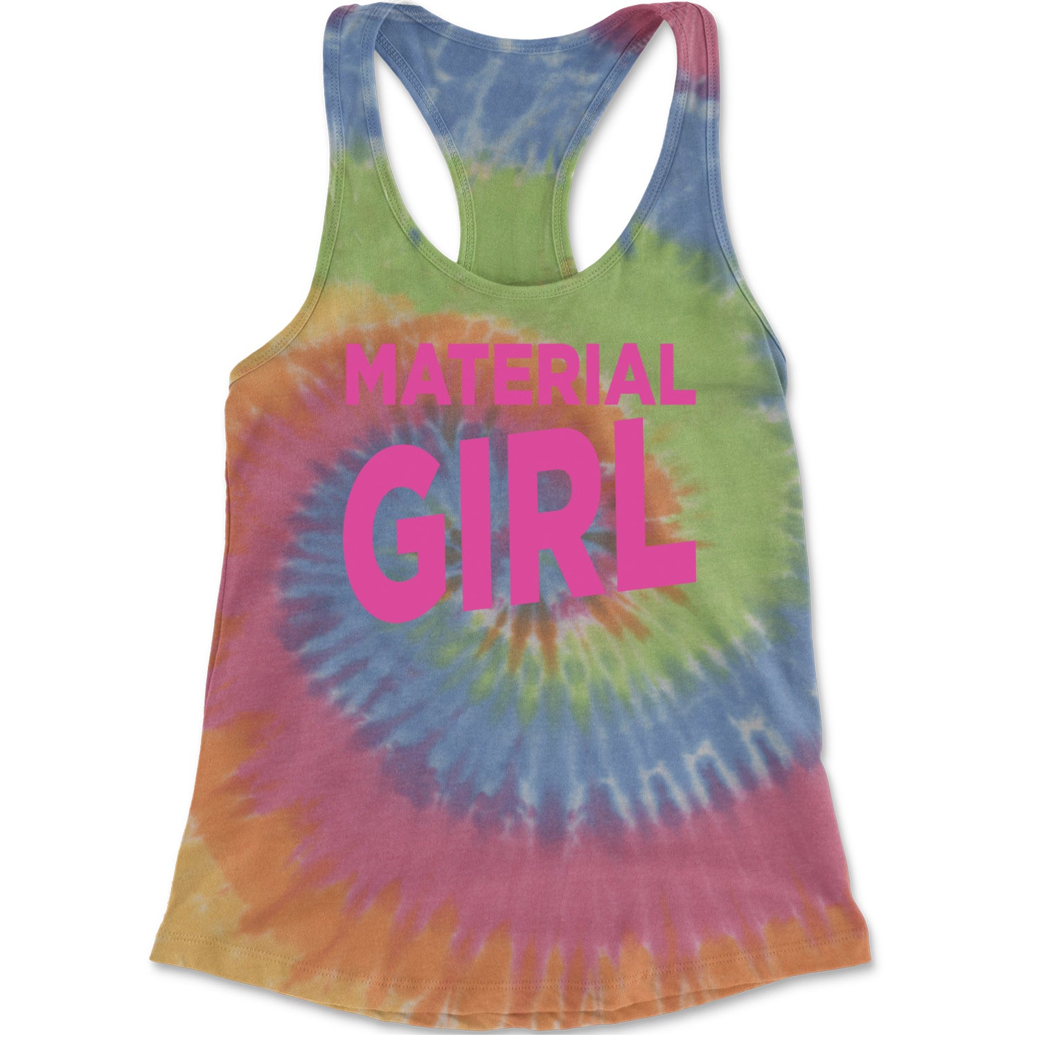 Material Girl 80's Retro Celebration Racerback Tank Top for Women Eternity