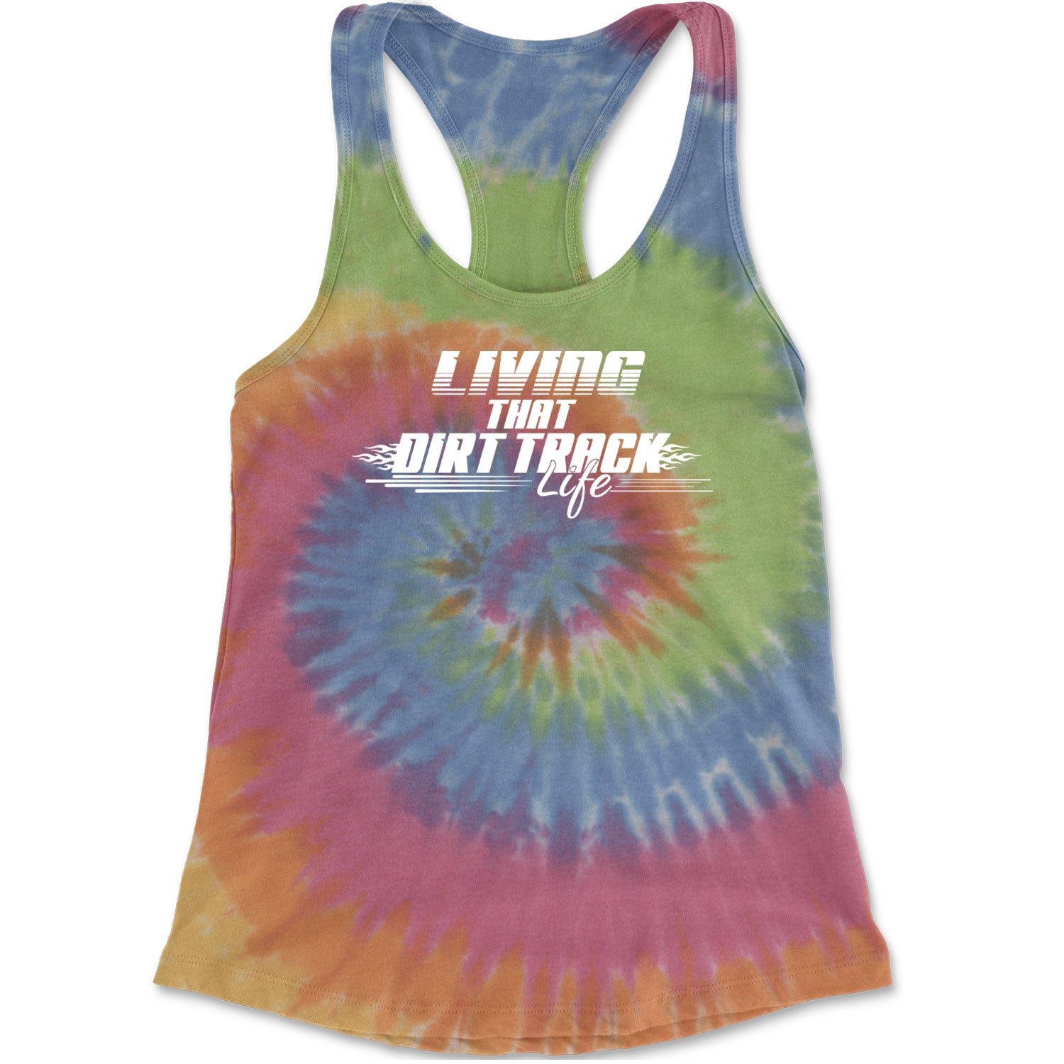 Living That Dirt Track Life Racerback Tank Top for Women Eternity