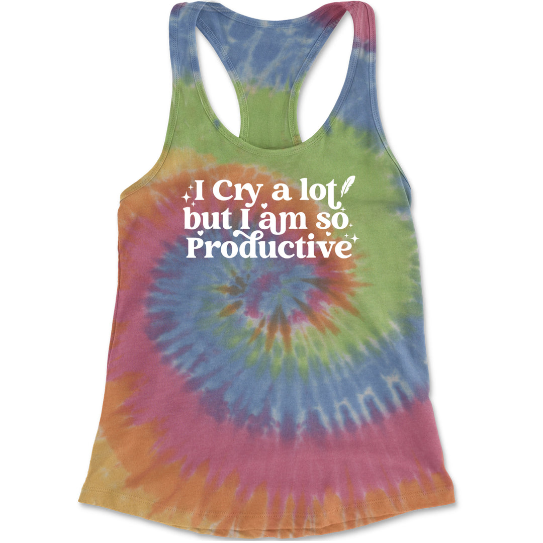 I Cry A Lot But I am So Productive TTPD Racerback Tank Top for Women Eternity