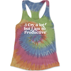 I Cry A Lot But I am So Productive TTPD Racerback Tank Top for Women Eternity