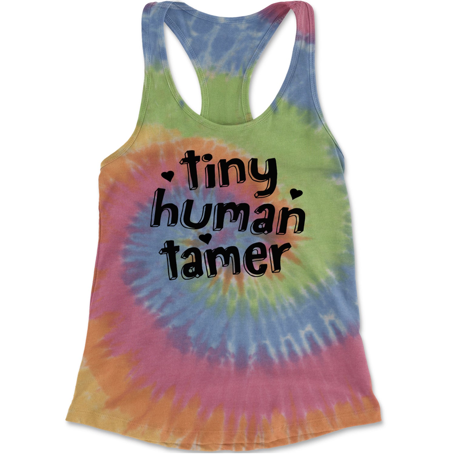 Tiny Human Tamer Teacher Racerback Tank Top for Women Eternity