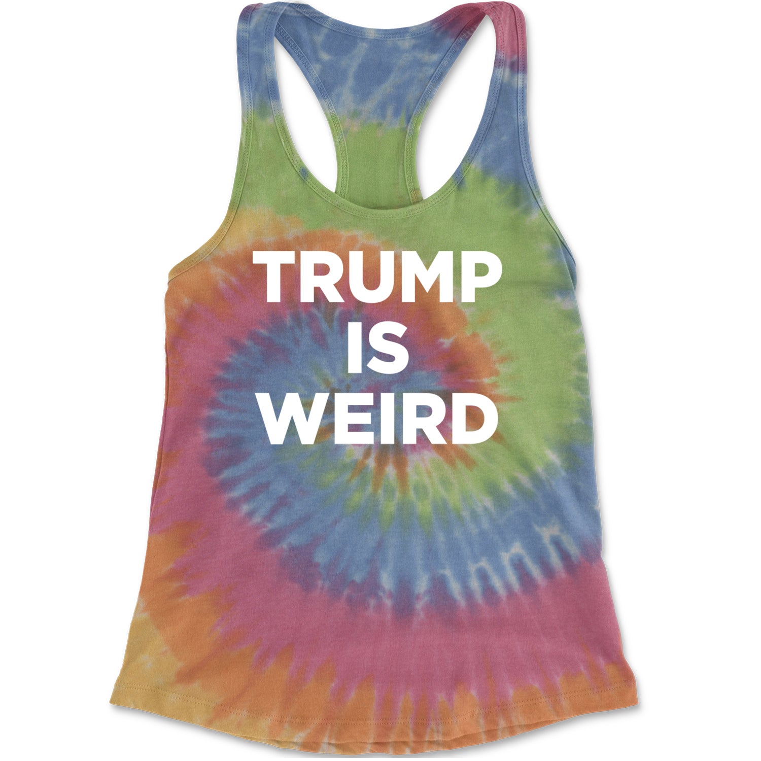 Trump Is Weird Vote Blue Racerback Tank Top for Women Eternity