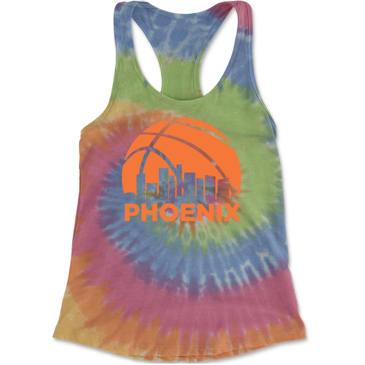 Phoenix Basketball Sunset City Skyline Racerback Tank Top for Women Eternity