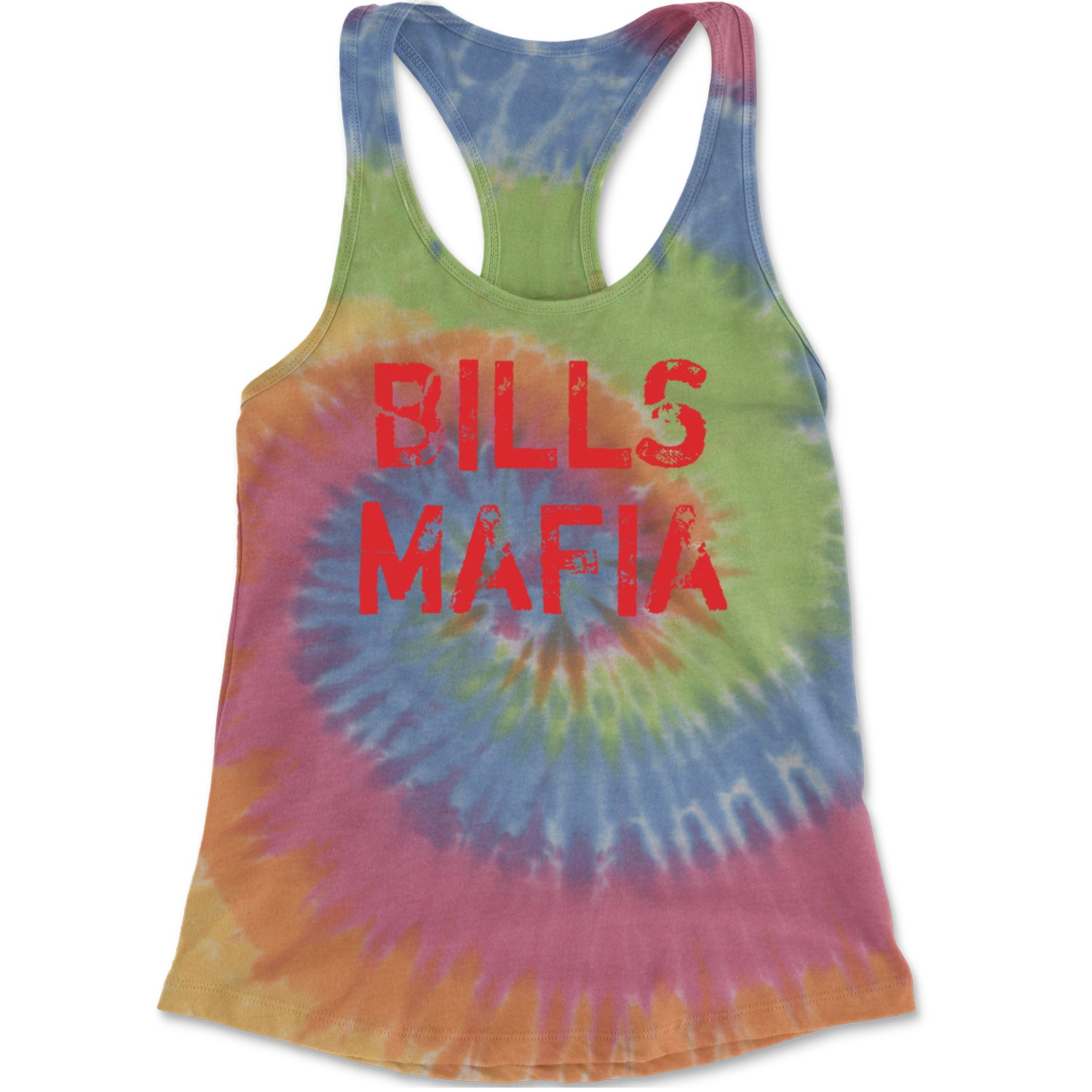 Distressed Bills Mafia Football Racerback Tank Top for Women Eternity