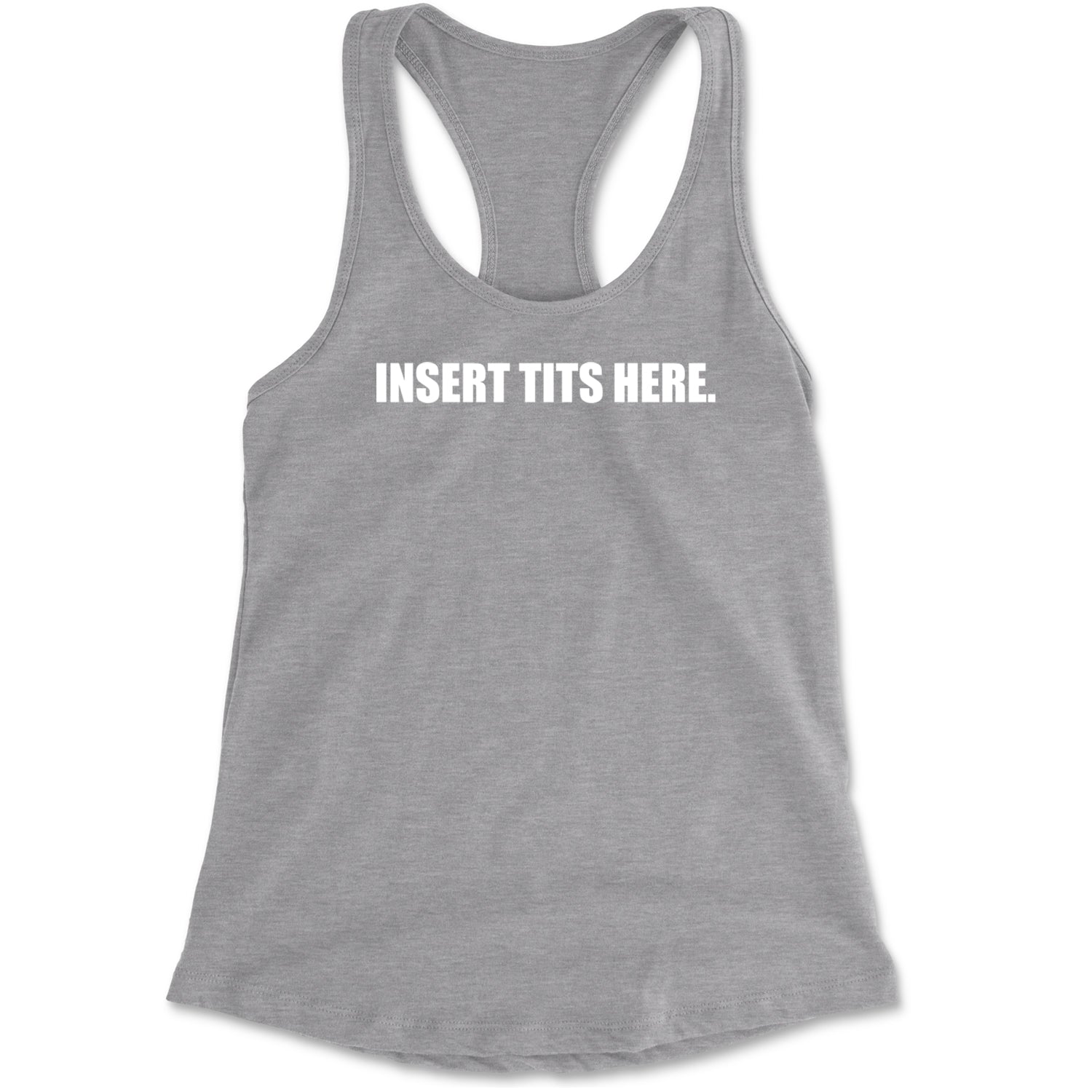 Insert Tits Here Brat Girl Racerback Tank Top for Women Black