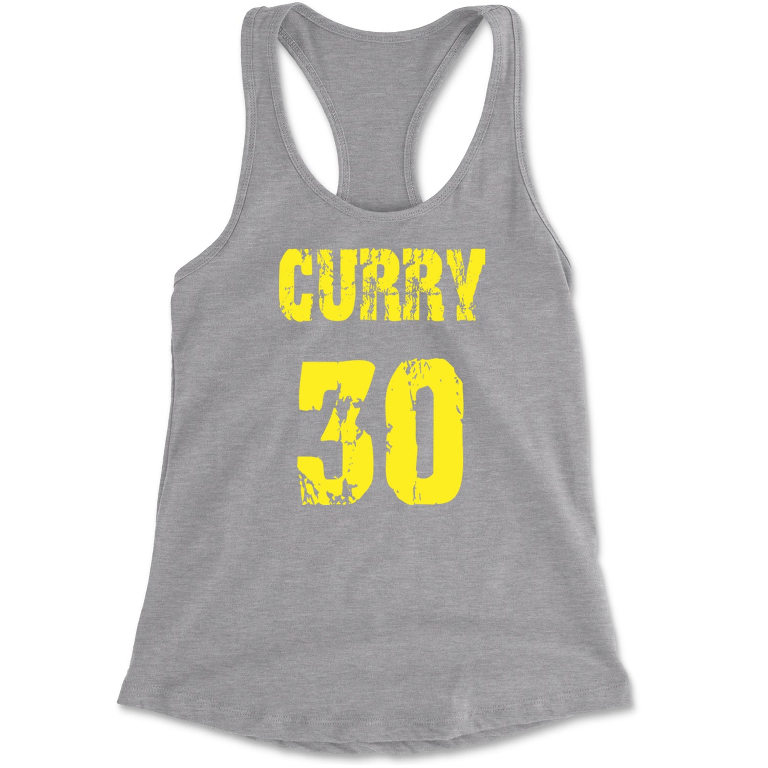 Curry #30 Racerback Tank Top for Women Heather Grey