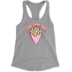 Fries Before Guys Racerback Tank Top for Women Heather Grey