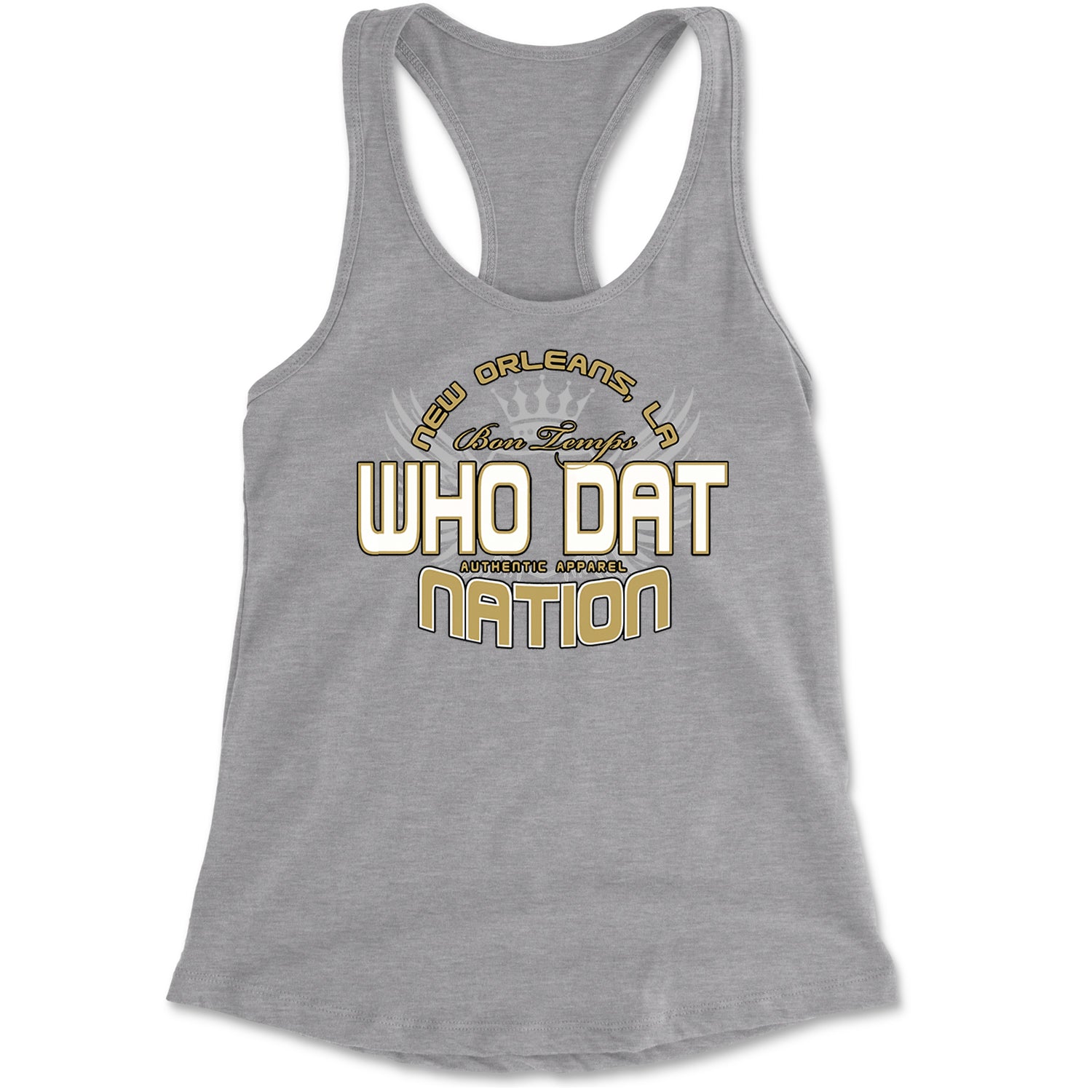 Who Dat Nation New Orleans (Color) Racerback Tank Top for Women Black