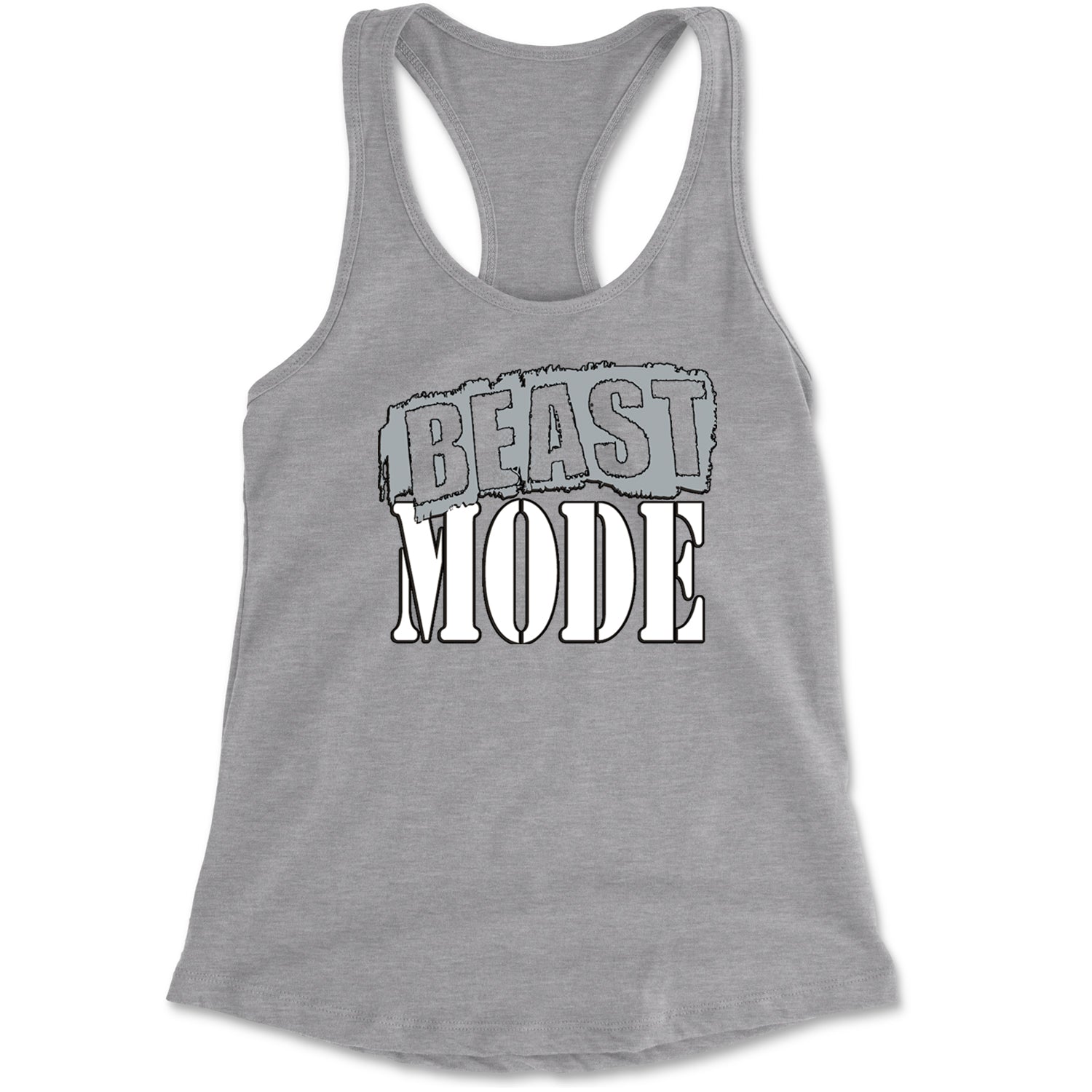 Beast Mode Training Gym Workout Racerback Tank Top for Women Black