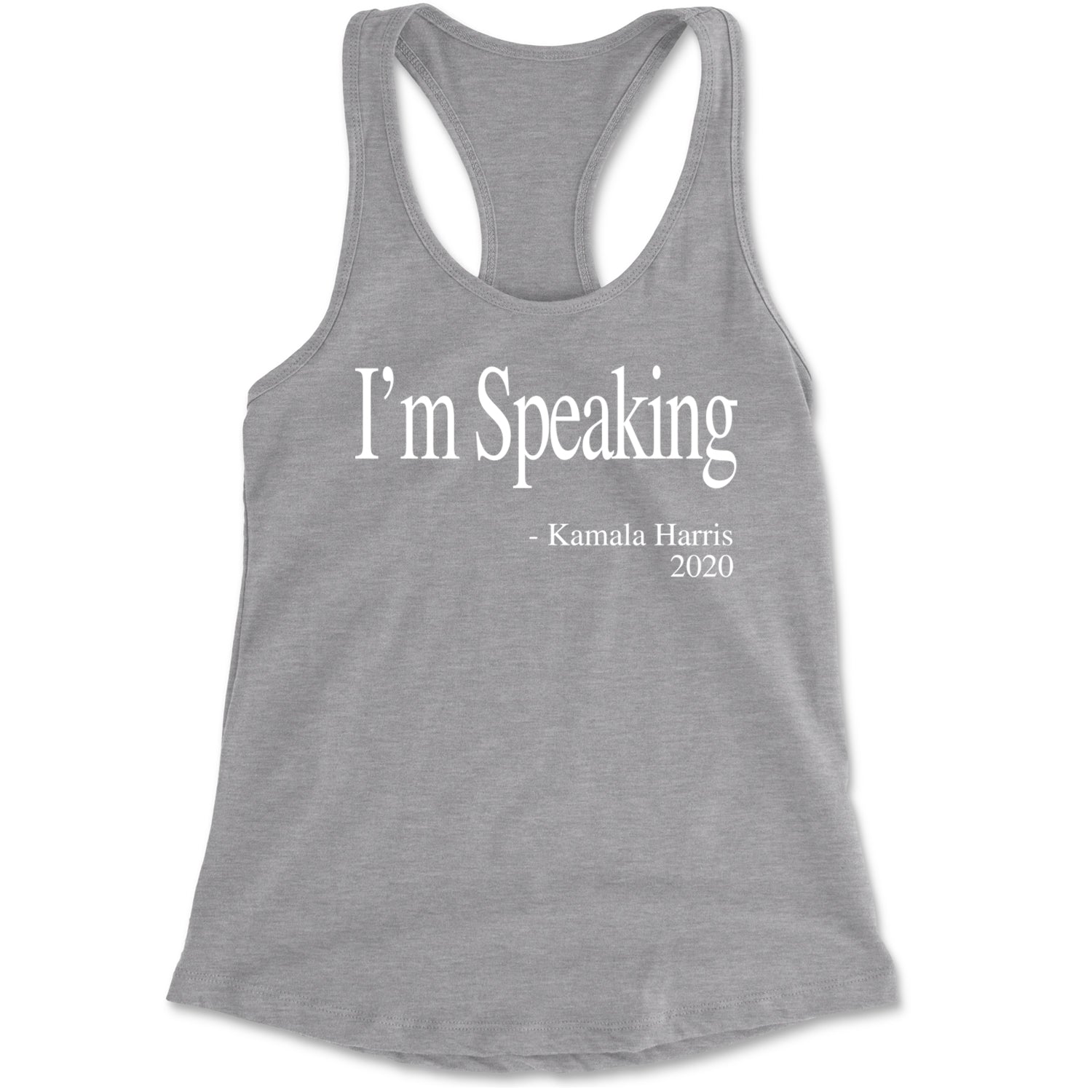 I'm Speaking - Kamala Harris Quote Racerback Tank Top for Women Black