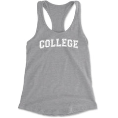 College Belushi Frat House Party Bluto Tribute Animal Racerback Tank Top for Women Heather Grey