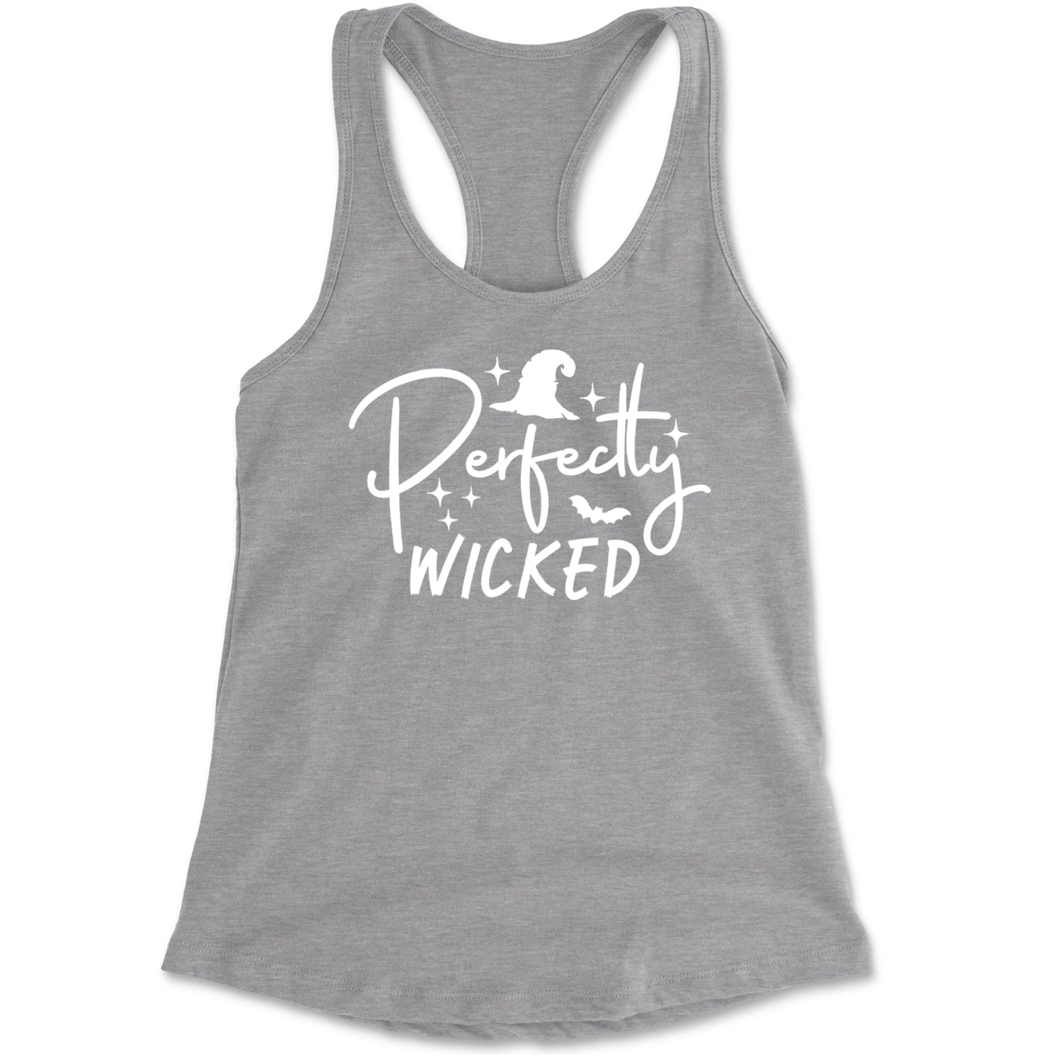 Perfectly Wicked Witchy Halloween Racerback Tank Top for Women Black