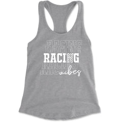 Racing Vibes Racerback Tank Top for Women Heather Grey
