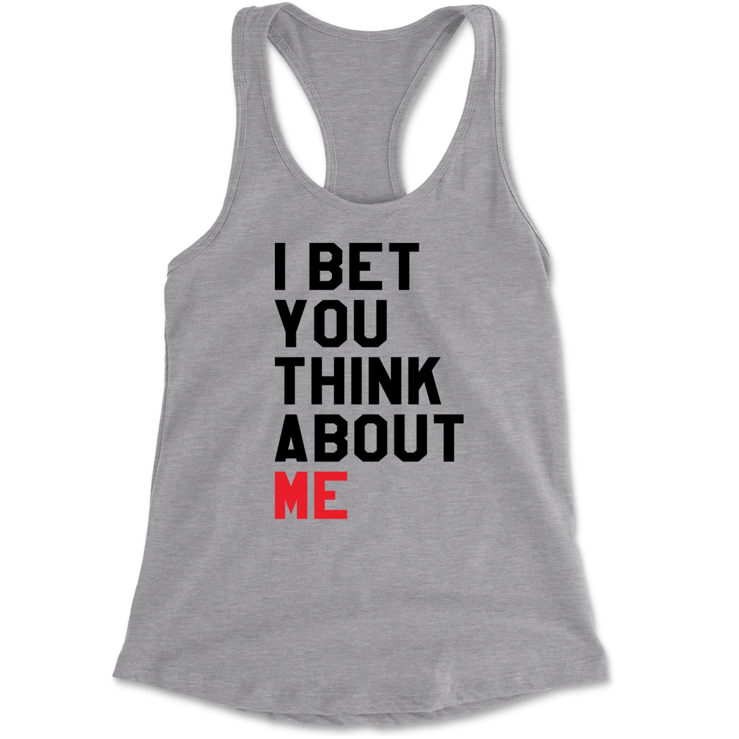 I Bet You Think About Me New TTPD Era Racerback Tank Top for Women Heather Grey