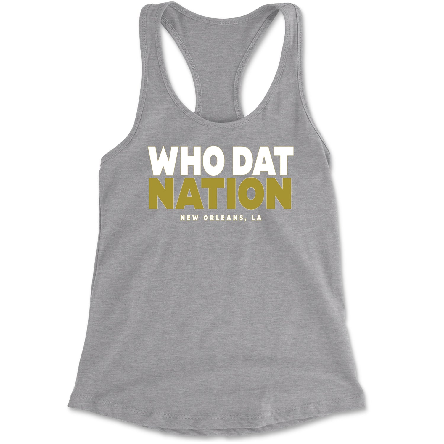 New Orleans Who Dat Nation Racerback Tank Top for Women Black