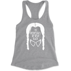 On Wednesdays, We Wear Black Racerback Tank Top for Women Heather Grey