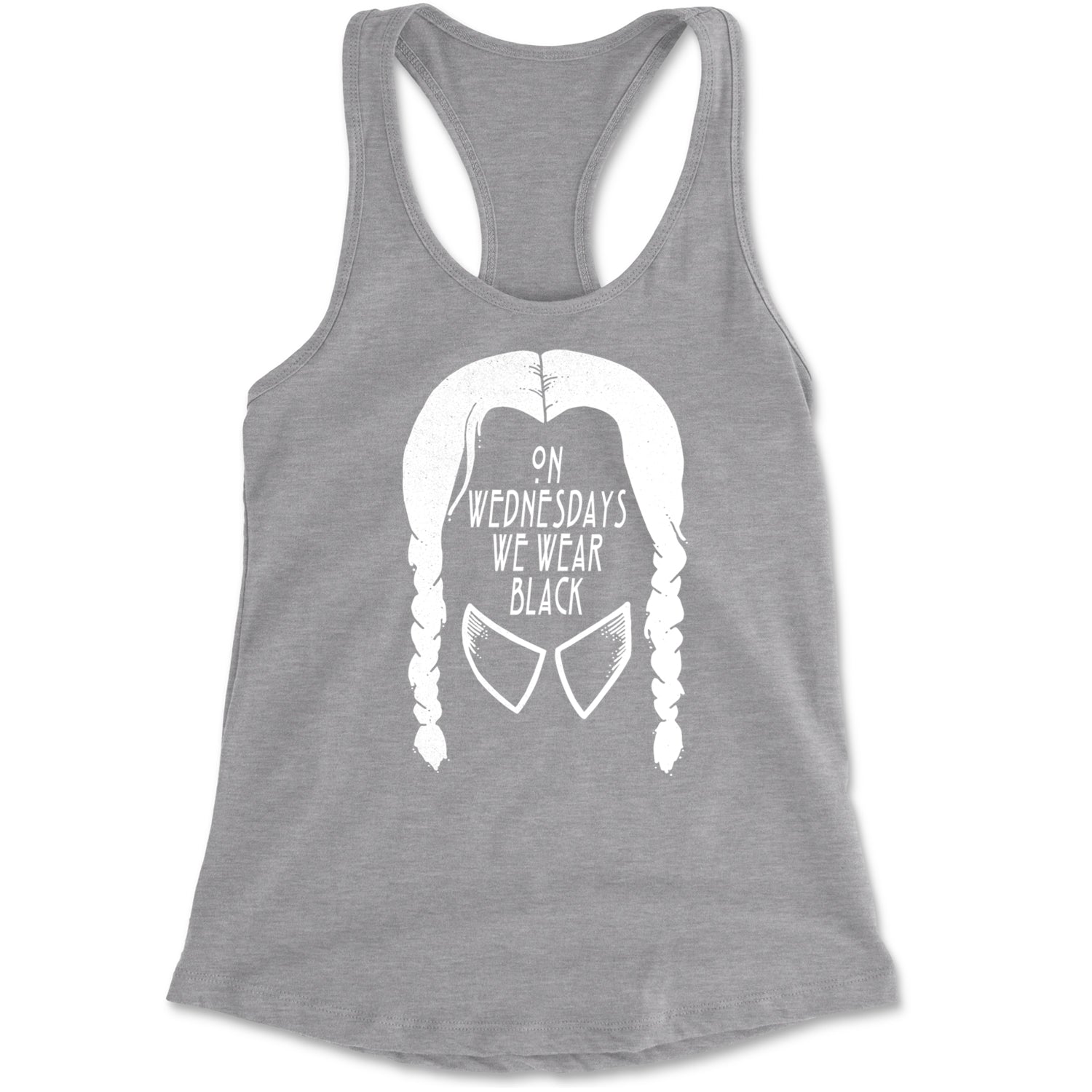 On Wednesdays, We Wear Black Racerback Tank Top for Women Black