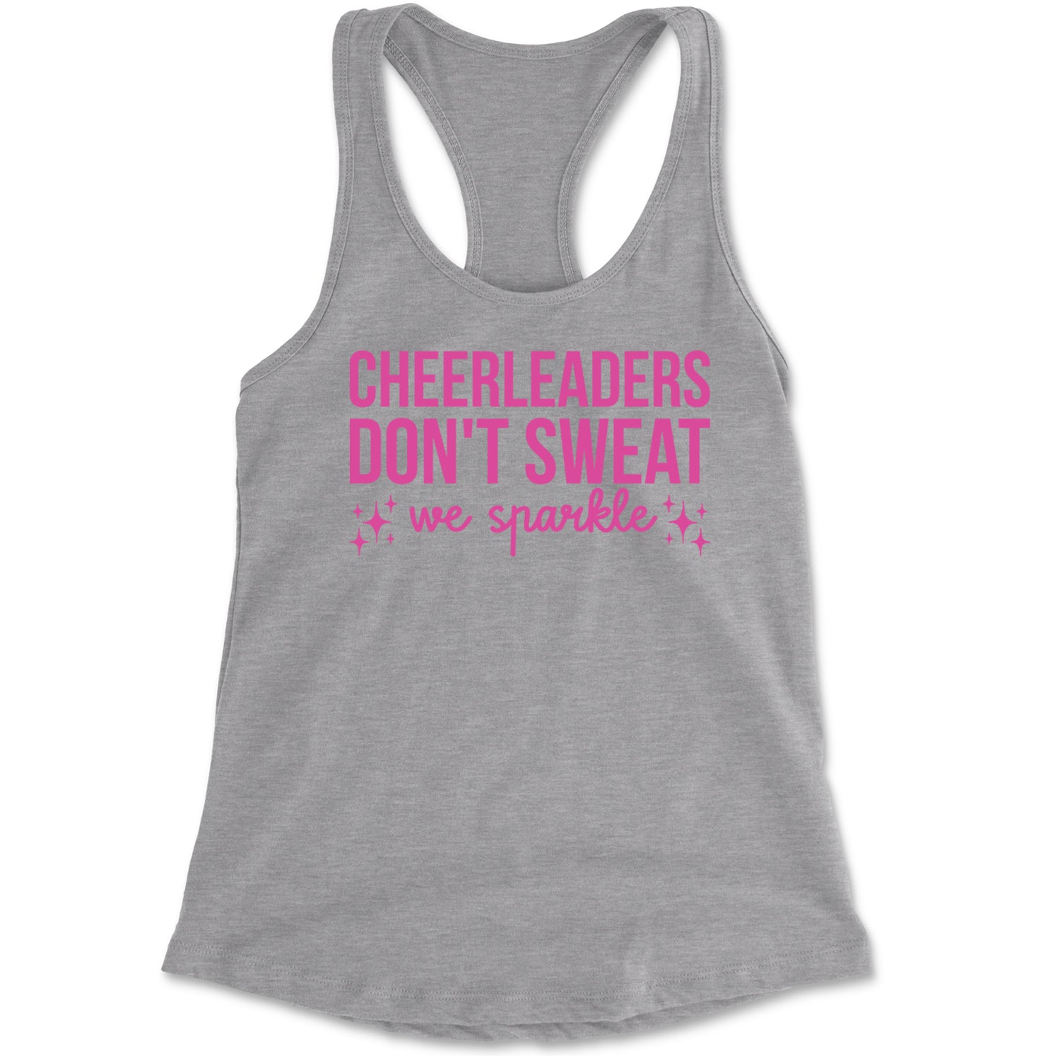 Cheerleaders Don't Sweat, We Sparkle Racerback Tank Top for Women Black