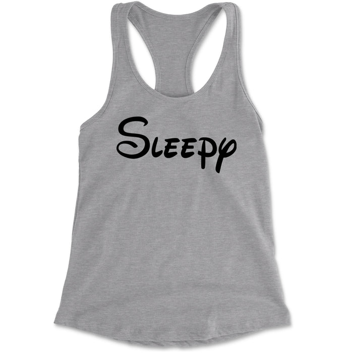 Sleepy - 7 Dwarfs Costume Racerback Tank Top for Women
